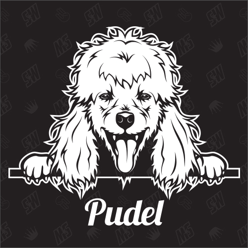 Pudel Version 1 - Sticker, Hundeaufkleber, Autoaufkleber, Poodle