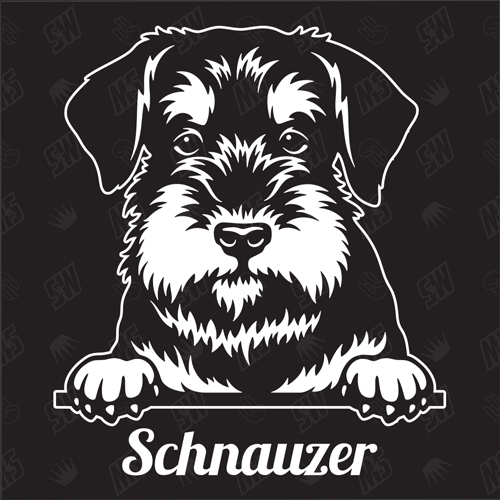 Schnauzer Version 2 - Sticker, Hundeaufkleber, Autoaufkleber