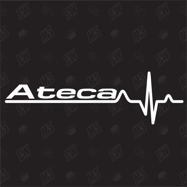Ateca Herzschlag - Sticker kompatibel mit Seat
