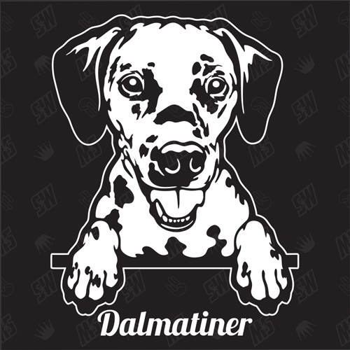 Dalmatiner Version 3 - Sticker, Hundeaufkleber, Autoaufkleber