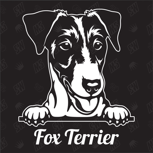 Fox Terrier Version 3 - Sticker, Hundeaufkleber, Autoaufkleber