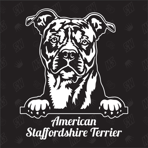 American Staffordshire Terrier Version 3 - Sticker, Hundeaufkleber, Autoaufkleber
