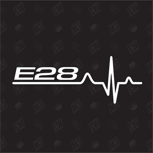 E28 Herzschlag - Sticker, Tuning Fan Aufkleber, BMW
