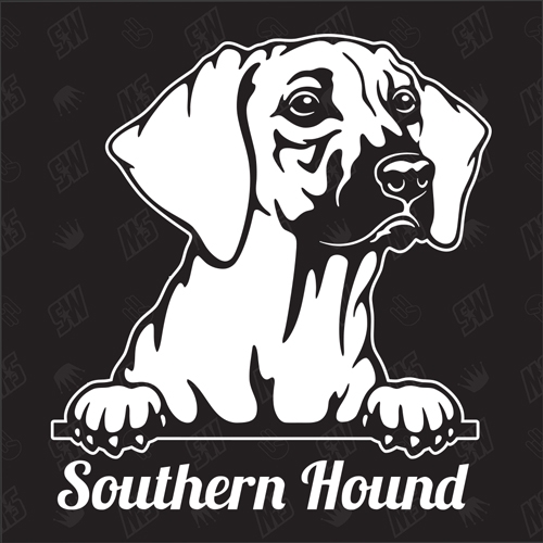 Southern Hound Version 1 - Sticker, Hundeaufkleber, Autoaufkleber