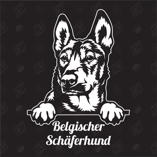 Belgischer Schäferhund Version 2 - Sticker, Hundeaufkleber, Autoaufkleber