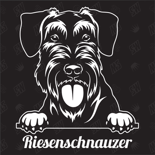 Riesenschnauzer Version 1 - Sticker, Hundeaufkleber, Autoaufkleber