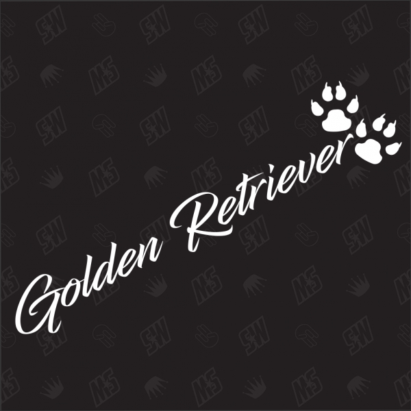 Golden Retriever - Sticker, Hundesticker, Pfoten