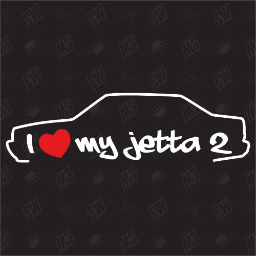 I love my Jetta 2 - Sticker kompatibel mit VW - Baujahr 1984 - 1992