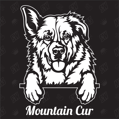 Mountain Cur Version 1 - Sticker, Hundeaufkleber, Autoaufkleber
