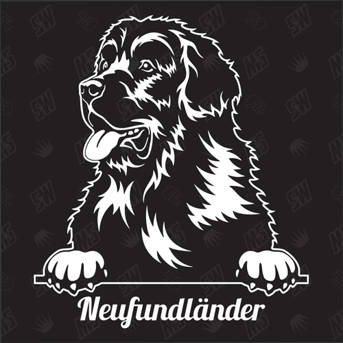 Neufundländer Version 2 - Sticker, Hundeaufkleber, Autoaufkleber