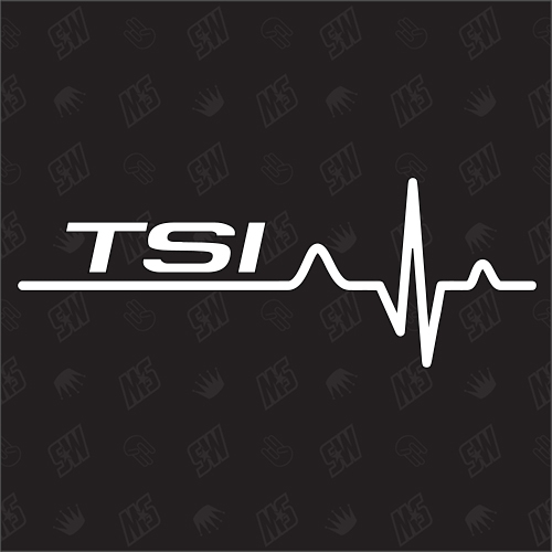 TSI Herzschlag - Sticker kompatibel mit VW