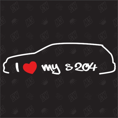 I love my Mercedes S 204 - Sticker,Bj 07-08