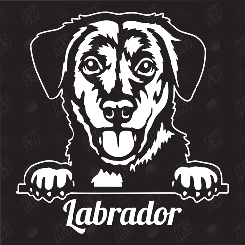 Labrador Version 6 - Welpe, Puppy, Sticker, Hundeaufkleber, Autoaufkleber
