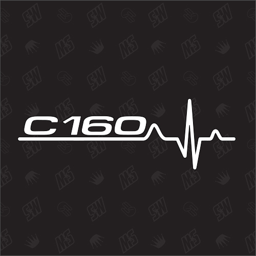 C160 Herzschlag - Sticker kompatibel mit Mercedes Benz