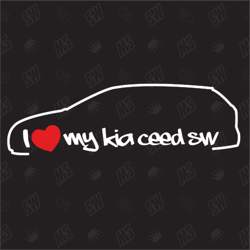 I love my Kia Ceed JD SW - Sticker, Bj. 12-18, Kombi