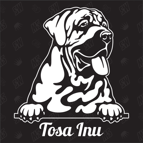 Tosa Inu Version 1 - Sticker, Hundeaufkleber, Autoaufkleber