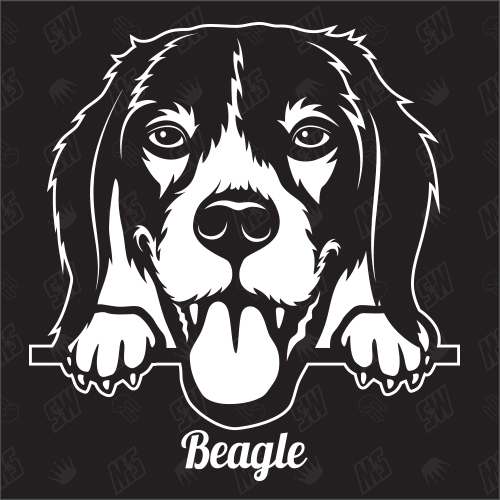 Beagle Jagdhund Version 2 - Sticker, Hundeaufkleber, Autoaufkleber