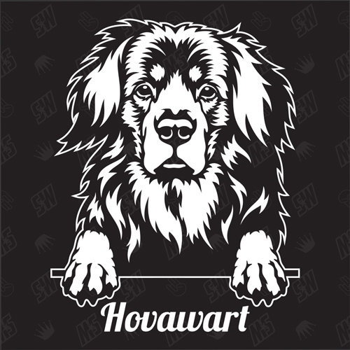 Hovawart Version 1 - Sticker, Hundeaufkleber, Autoaufkleber