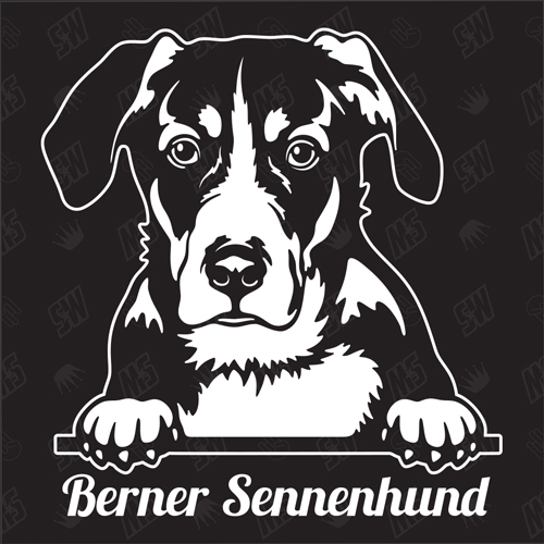Berner Sennenhund Version 6 - Sticker, Hundeaufkleber, Autoaufkleber