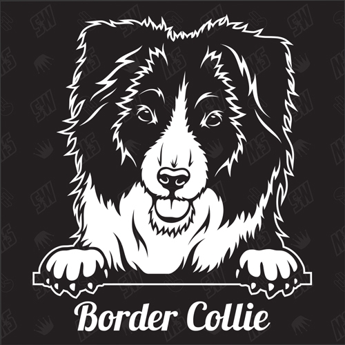 Border Collie Version 1 - Sticker, Hundeaufkleber, Autoaufkleber