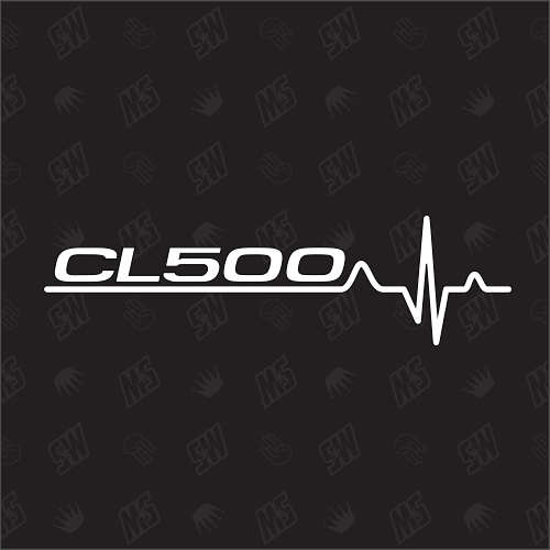 CL500 Herzschlag - Sticker kompatibel mit Mercedes Benz