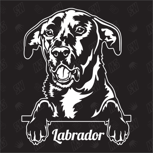 Labrador Version 1 - Sticker, Hundeaufkleber, Autoaufkleber, Labradane