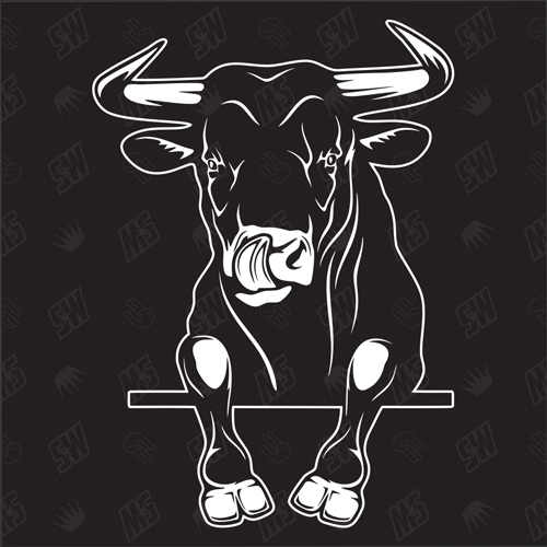 Bulle Kuh Version 1 - Aufkleber, Autoaufkleber, Sticker, Haustiere, Bauernhof, Tiere, Farmanimals