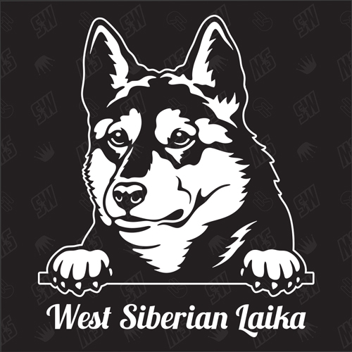Husky West Siberian Laika Version 5 - Sticker, Hundeaufkleber, Autoaufkleber
