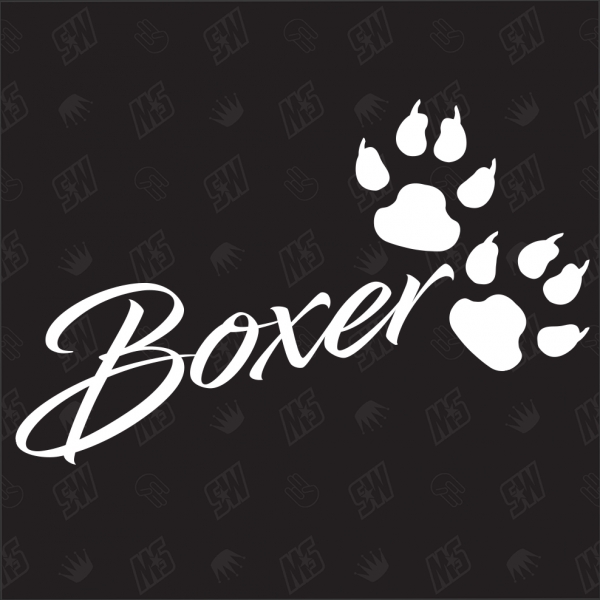 Boxer - Sticker, Hundesticker, Pfoten