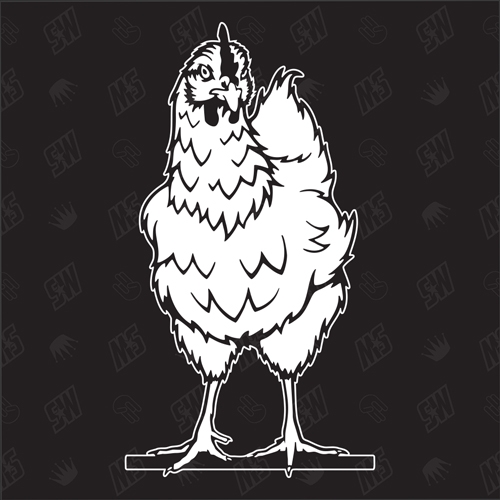 Huhn Version 3 - Aufkleber, Henne, Autoaufkleber, Sticker, Bauernhof, Tiere, Farmanimals