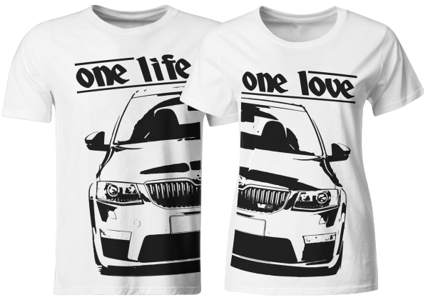 one life - one love - Partner T-Shirts Skoda Octavia 5E RS
