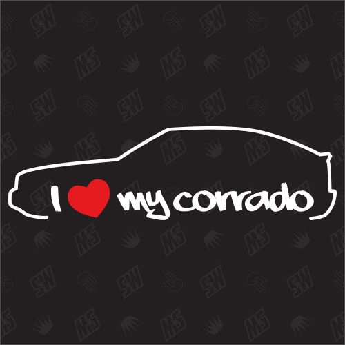 I love my Corrado - Sticker kompatibel mit VW - Baujahr 1988 - 1995