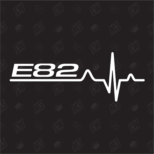 E82 Herzschlag - Sticker, Tuning Fan Aufkleber, BMW
