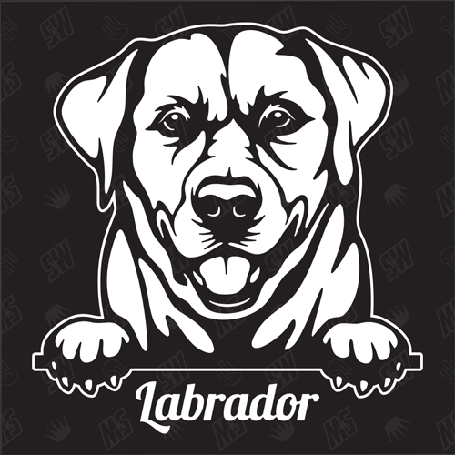 Labrador Version 8 - Sticker, Hundeaufkleber, Autoaufkleber