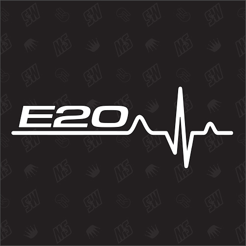 E20 Herzschlag - Sticker, Tuning Fan Aufkleber, BMW