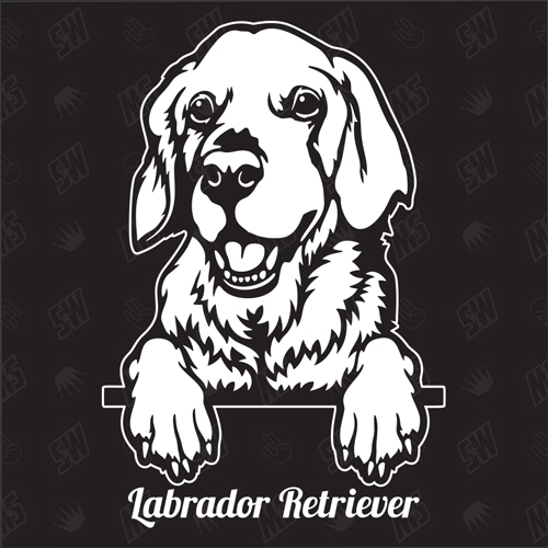 Labrador Retriever Version 5 - Sticker, Hundeaufkleber, Autoaufkleber