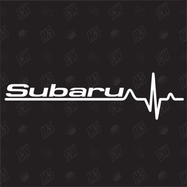 Herzschlag - Sticker kompatibel mit Subaru