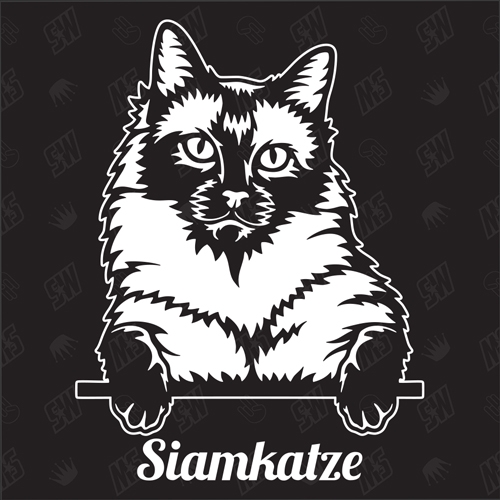 Siamkatze - Sticker, Aufkleber, Katze, Katzenaufkleber, Cat
