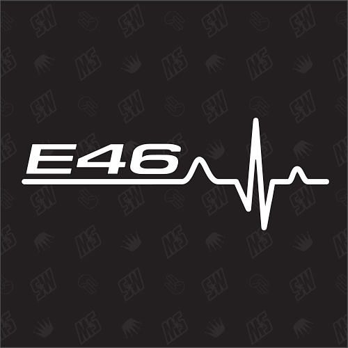 E46 Herzschlag - Sticker, Tuning Fan Aufkleber, BMW