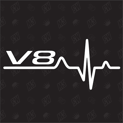 V8 Herzschlag - Sticker