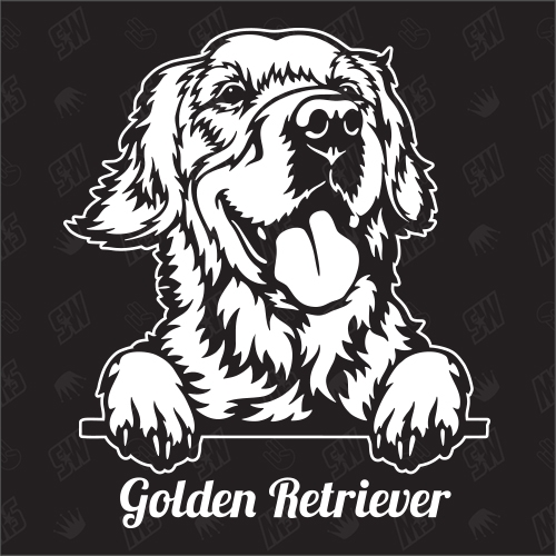 Golden Retriever Version 1 - Sticker, Hundeaufkleber, Autoaufkleber