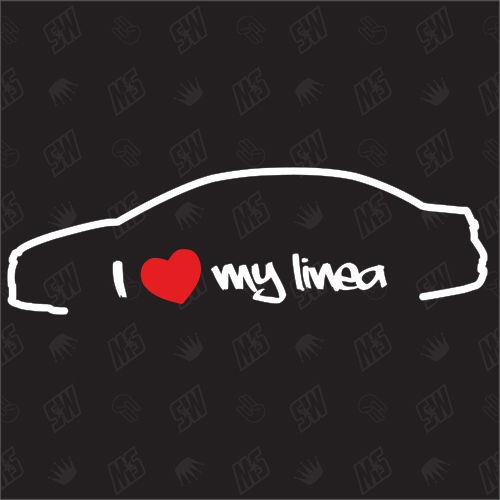 I love my Fiat Linea - Sticker ab Bj.07-12