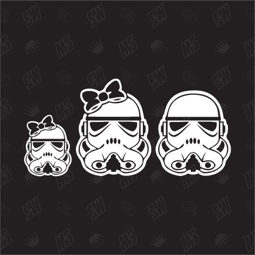 Star Wars Family with 1 girl - Sticker