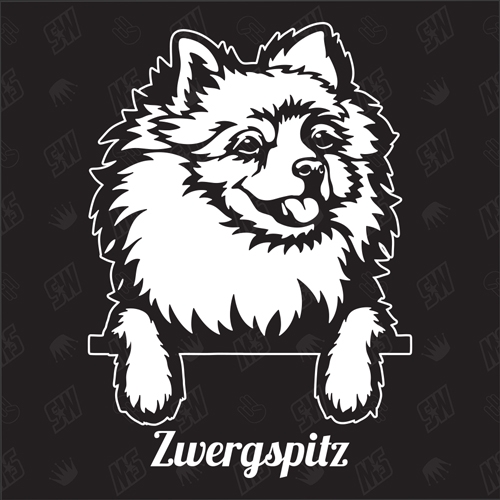Zwergspitz Spitz Pomeranian Version 3 - Sticker, Hundeaufkleber, Autoaufkleber