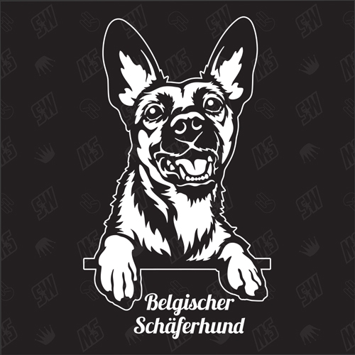 Belgischer Schäferhund Version 4 - Sticker, Hundeaufkleber, Autoaufkleber