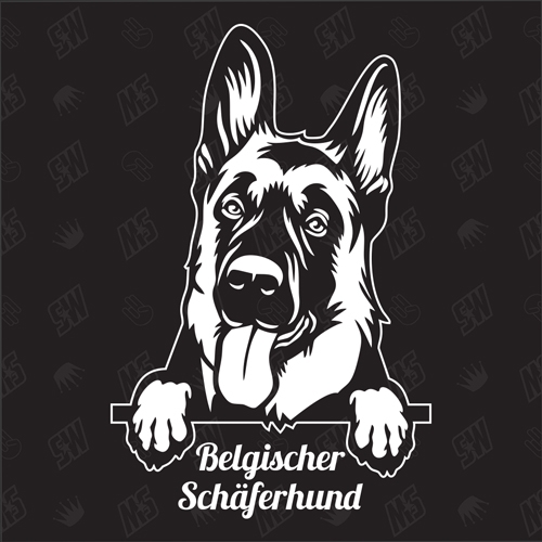 Belgischer Schäferhund Version 6 - Sticker, Hundeaufkleber, Autoaufkleber