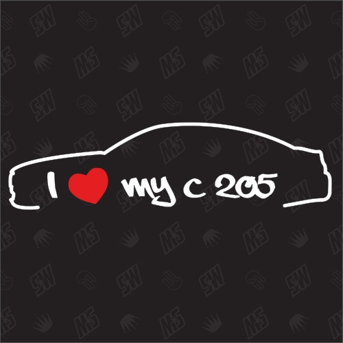 I love my Mercedes C205 - Sticker, Bj 15 - 19