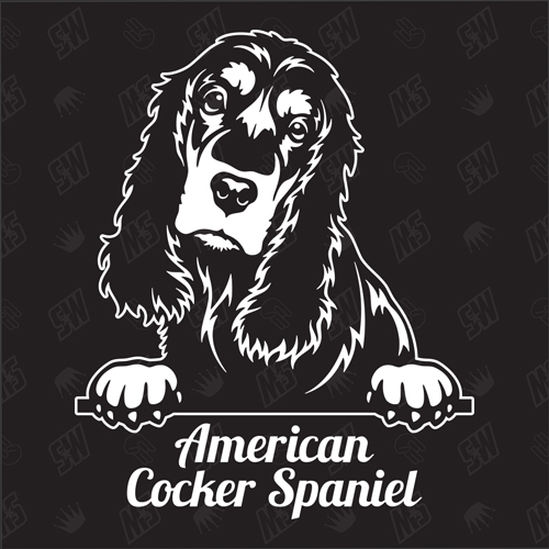 American Cocker Spaniel Version 4 - Sticker, Hundeaufkleber, Autoaufkleber