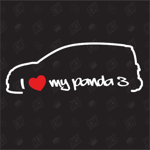 I love my Fiat Panda 3 - Sticker ab Bj.2011