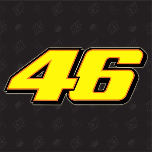 46 - Startnummer Valentino Rossi Moto GP Sticker
